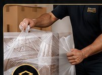 Móvel protegido e preparado para transporte